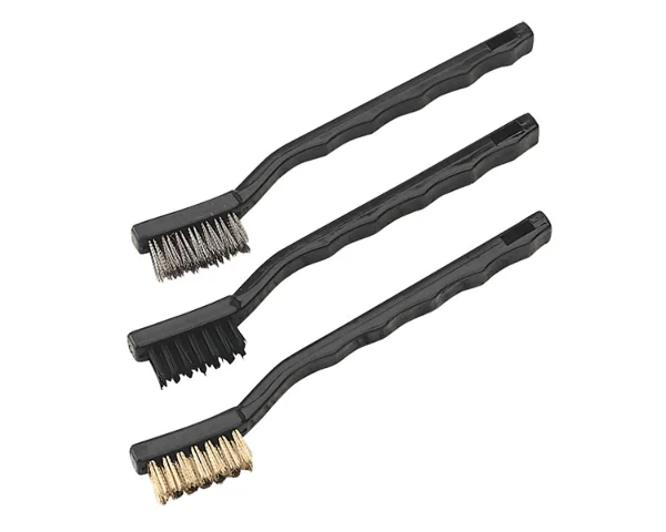 Regin  3 Piece Miniature Brush Set (Steel/Nylon/Brass)