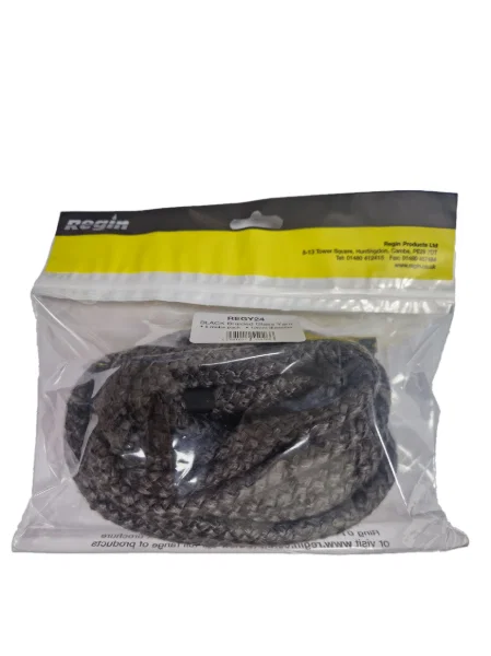 Regin  Glass Yarn - BLACK - Braided - 12mm (5m pack)