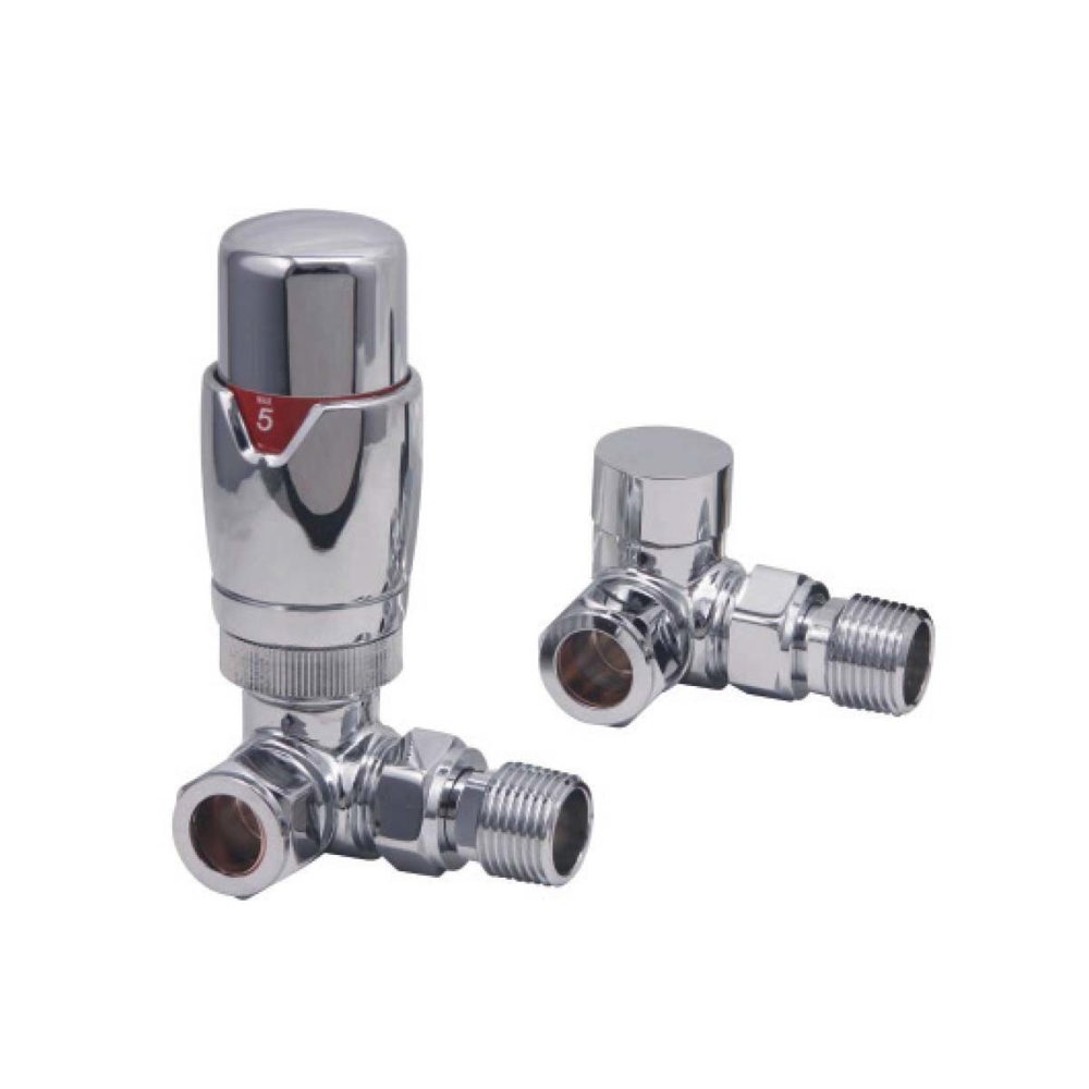 Designer Corner Twin Pack Chrome TRV 15mm Thermostatic