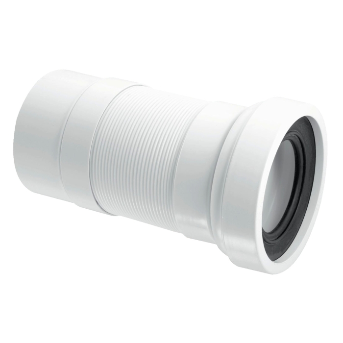 McAlpine WC-F23P Plain End Outlet Straight Flexible WC Connector 130 > 260mm